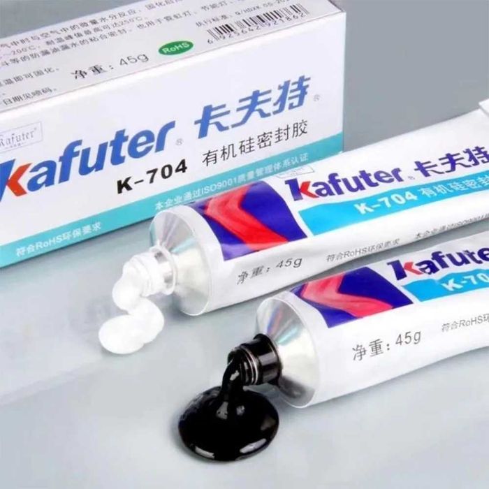 Высокотемпературный клей-герметик "Kafuter K-704/К-704B", 45 грамм