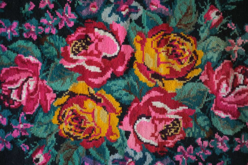 covor vechi antic traditional moldovenesc basarabean manual 300x198 cm