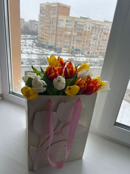 Цветы Тюльпаны 15шт