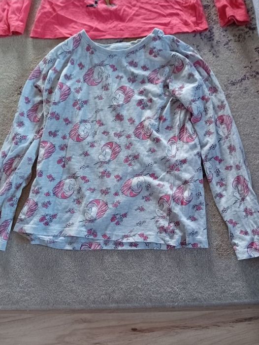 lot set 122 128 5 6 7 ani h&m bluza ciorapi sclipitori salopeta blugi