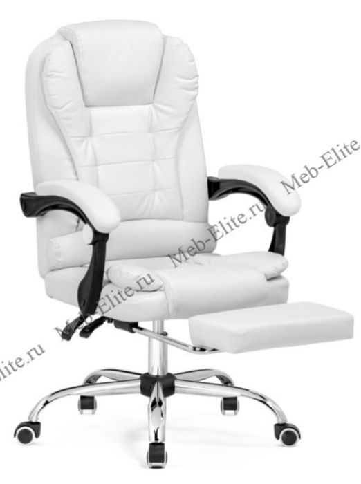 Ортопедическое белое офисное кресло с подставкой Функция массажа