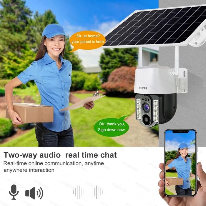 Солнечная камера PTZ 360 FullHD 4G sim-картой, Solar camera
