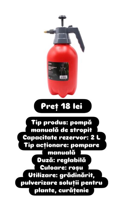 Pompe de stropit  – electrice și manuale