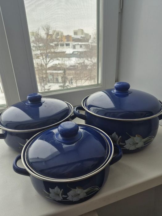 Набор кастрюли  синий