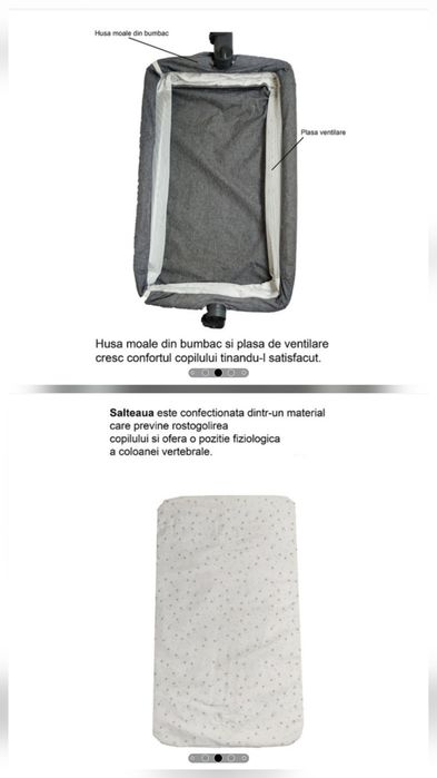 Pătuț bebeluși,  folosit 10luni +1 luni