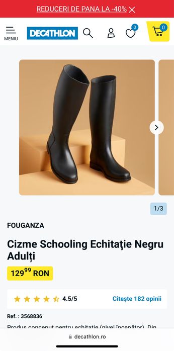 Cizme echitatie calarie decathlon marimea 37