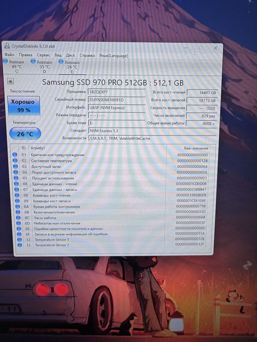 Продам ssd 512gb samsung,wd,intel