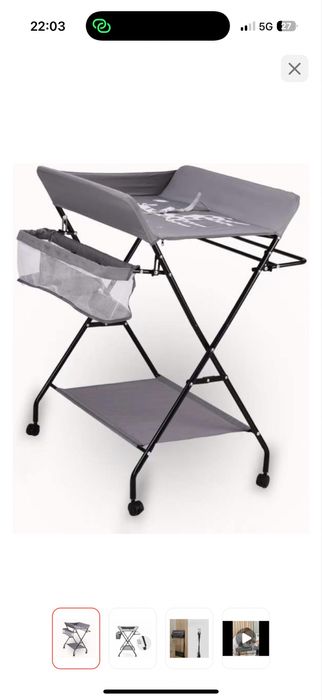 Продам новый удобный Пеленальный столик , на колесах , складной .