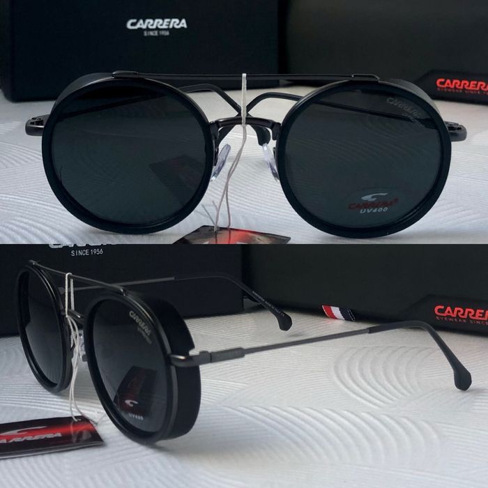 Мъжки слънчеви очила кръгли  2 цвята черни мат лак