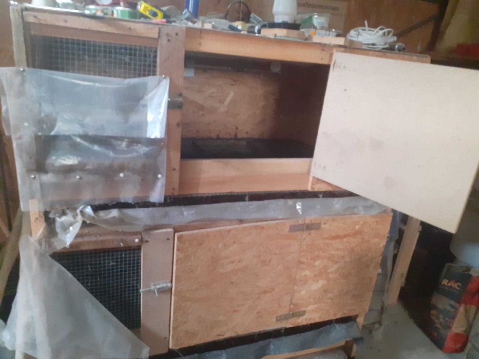 Custi iepuri/pasari - 2 compartimente