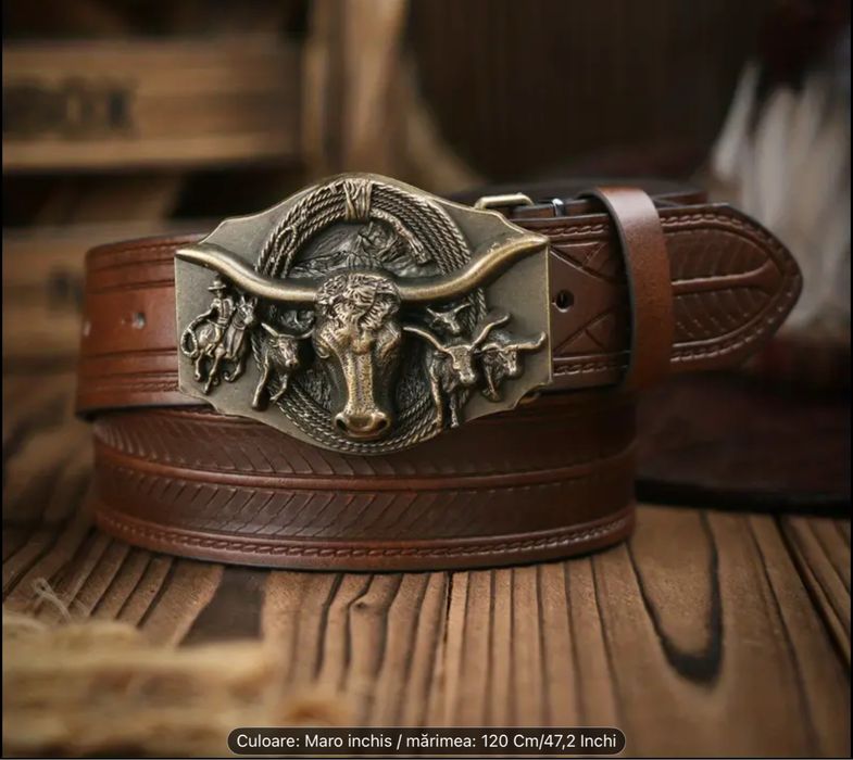 Curea cowboy din piele naturala