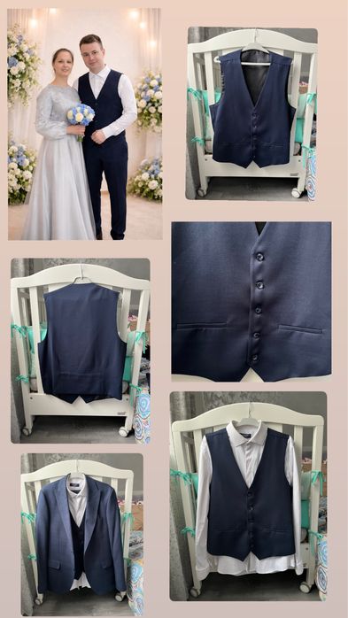 Costum elegant bleumarin AGIBOSS