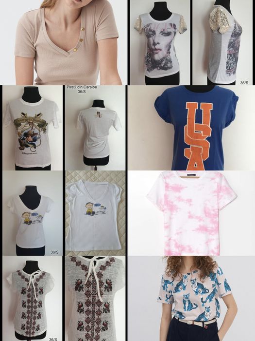 Tricouri bumbac casual XS/S