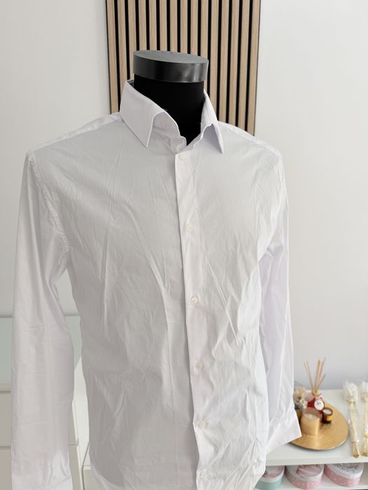 Camasa alba H&M slim fit barbati marime M