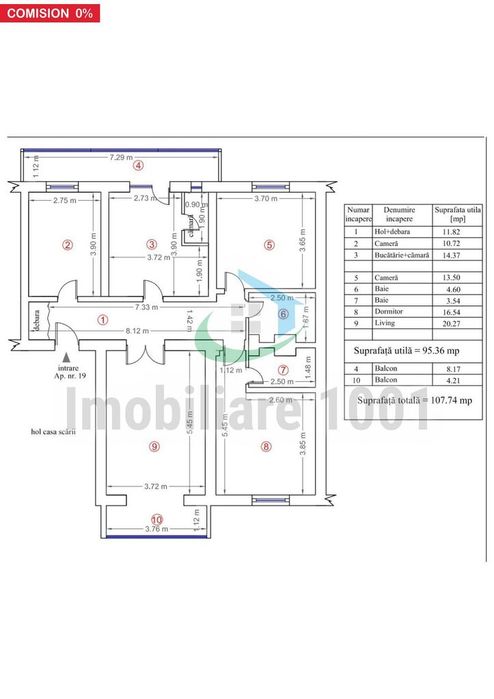 Apartament 4 camere, etaj 1, garaj, Parc Aleea Rotunda, comision zero
