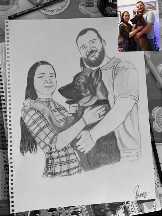 Realizez portrete si caricaturi A4/A3 sau A2, in rama si impachetate