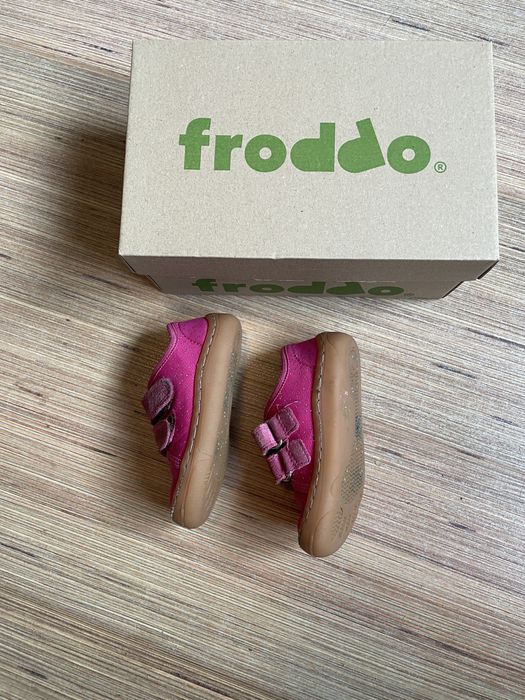 Pantofi barefoot, canvas, talpa flexibila - Froddo, Roz Ciclam - 20