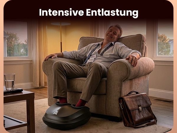 Електрически шиацу масажор за крака с въздушна компресия и загряване