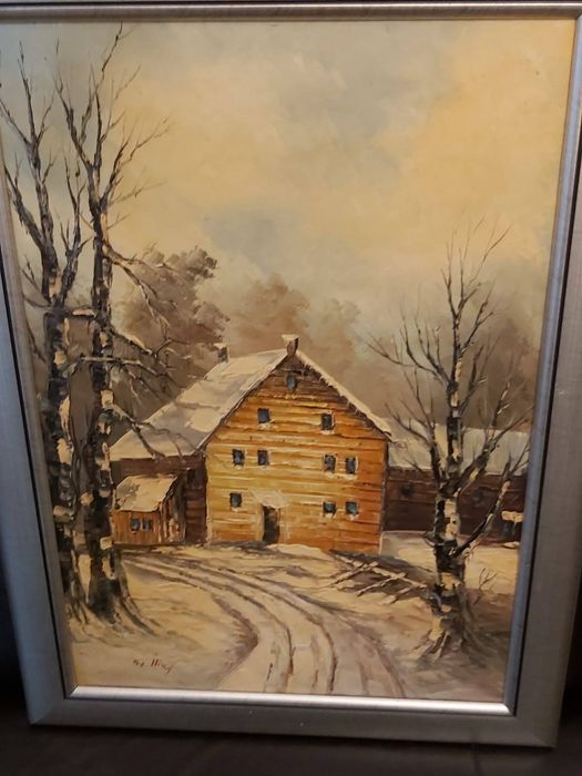 Tablouri pictate cu semnătura.