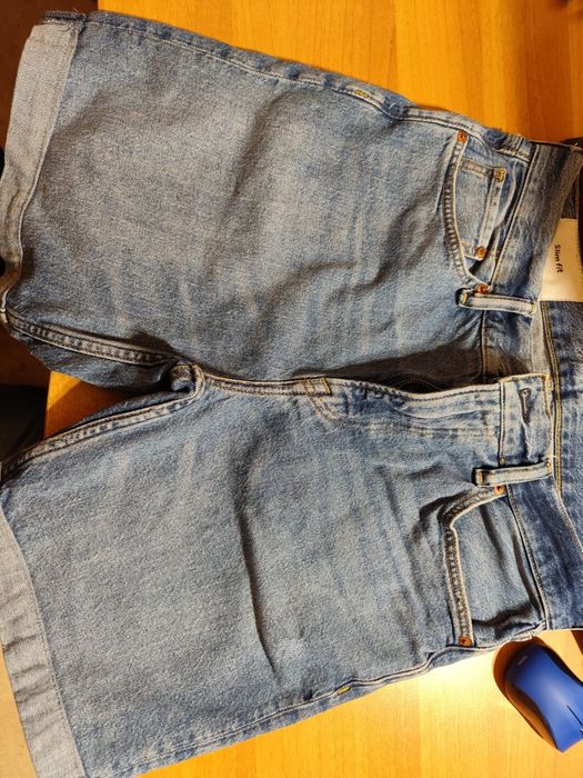 Къси дънкови панталони HM Slim fit 32 размер