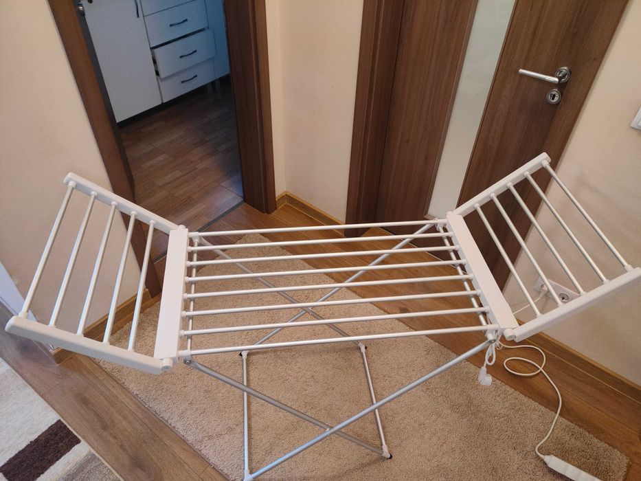 Uscător de rufe electric MAGMA 220W pliabil, gri aluminiu