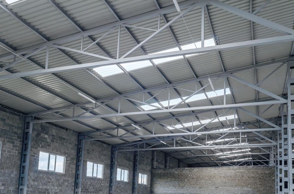 Фермы металлоконструкции навес