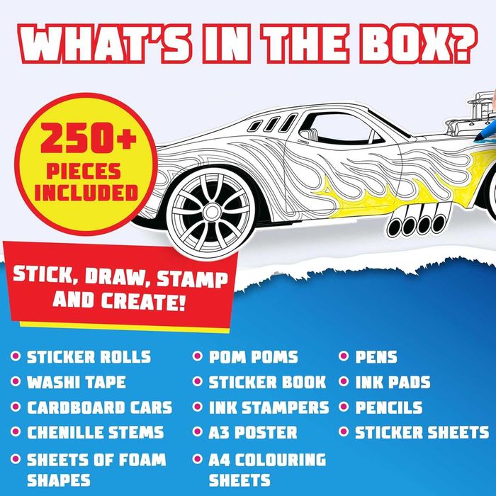 Детски творчески комплект Bladez Hot Wheels Mega Bus 250 части