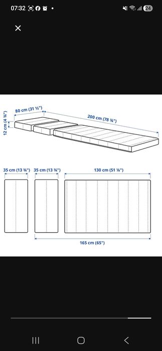 Pat Ikea extensibil+somiera+saltea