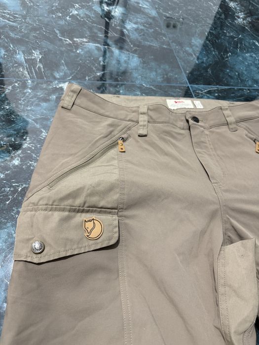 Fjallraven Womens Nikka Curved Trousers Suede Brown Size 46