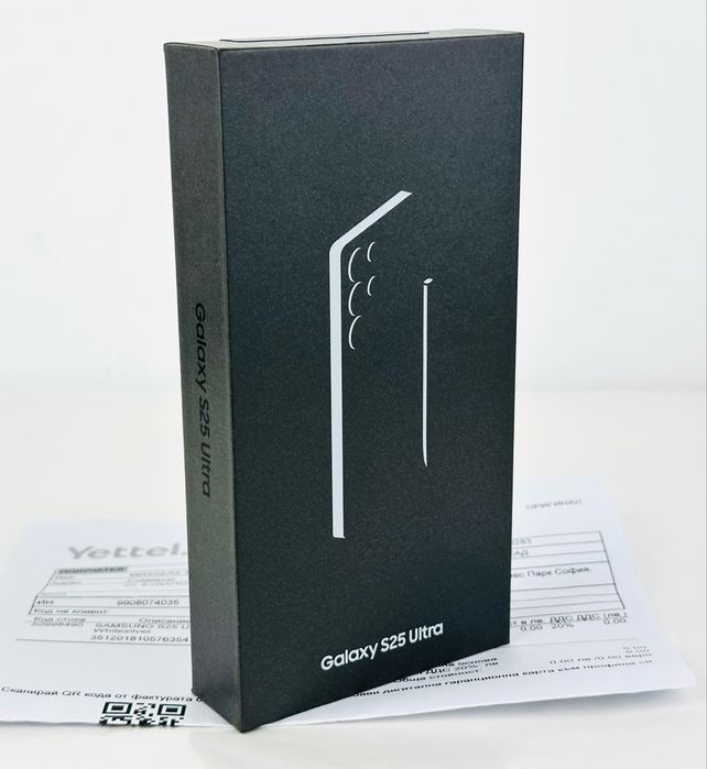 НОВ! Samsung Galaxy S25 Ultra 5G 256GB 12RAM Whitesilver 3г. Гаранция!