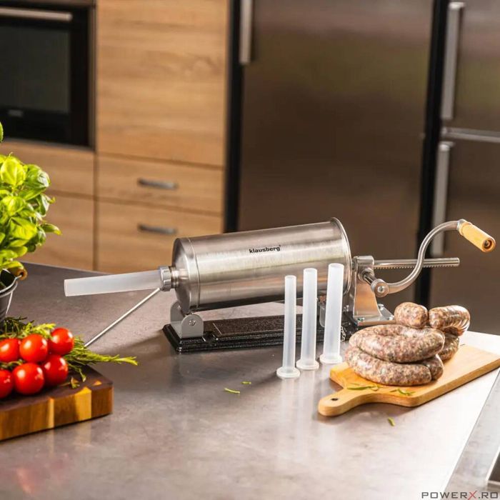 Masina manuala pentru umplut carnati, otel inoxidabil, capacitate 3