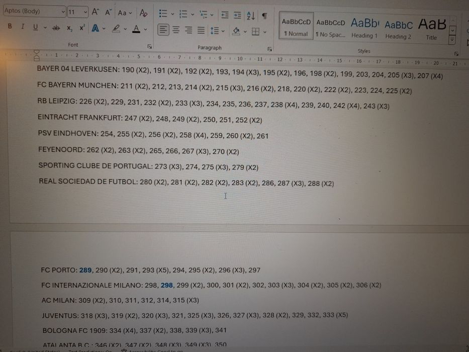 Cartonase Match Attax UEFA 2024 - 2025