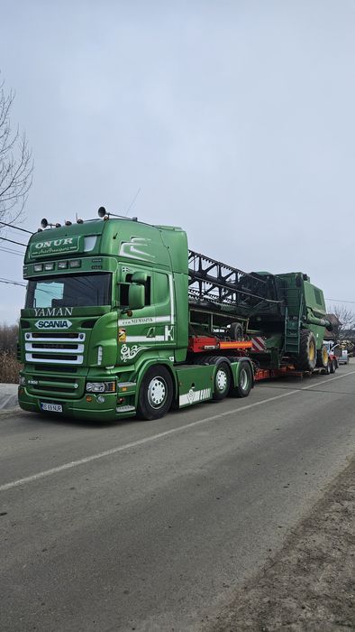 Transport Combina Tractor Utilaje Constructii Agabaritice Trailer