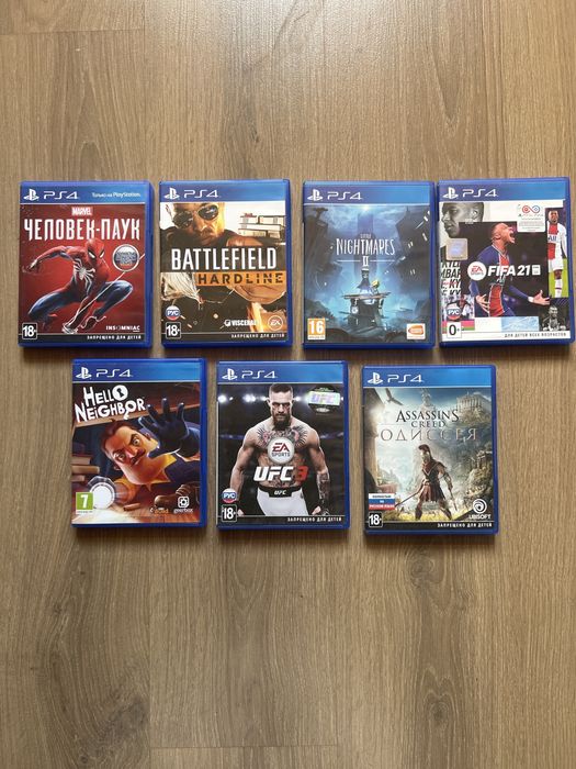 Продам комплект игр для PS4