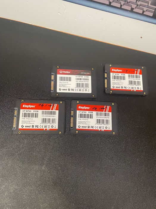 SSD SATA 2.5`  512 Gb, KingSpec, testate, 100 % health, garantie 6 luni