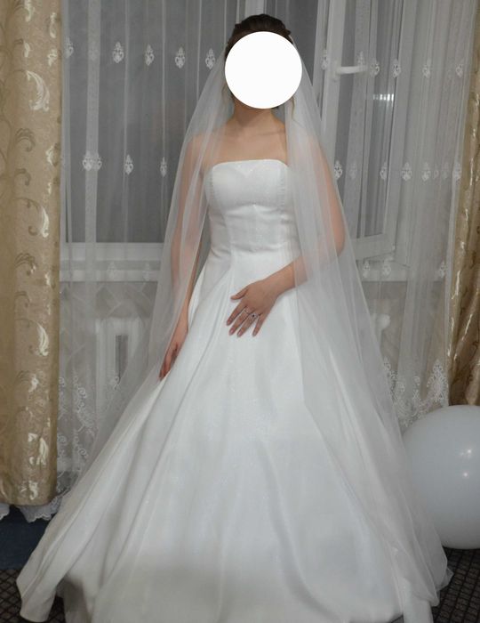 Свадебное платье со съемными рукавами