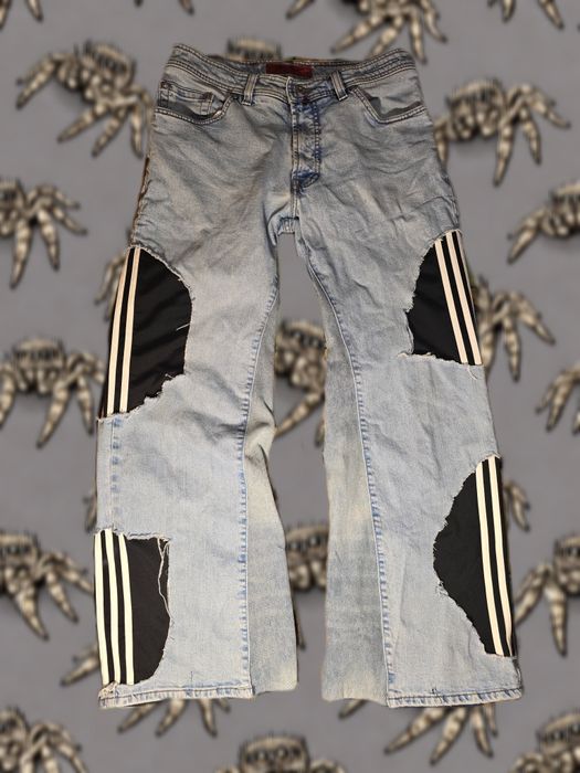 true religion diesel industries flared y2k adidas широки дънки