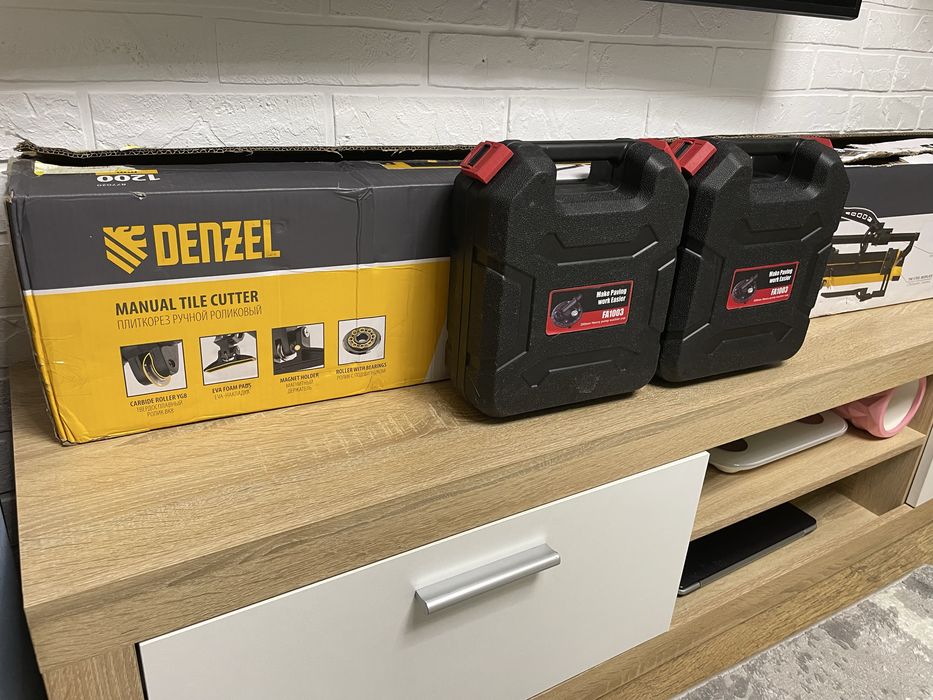 Плиткорез роликовый denzel 1200