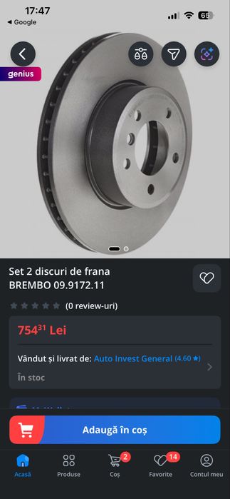 Vand discuri bmw e60 brembo 324mm noi