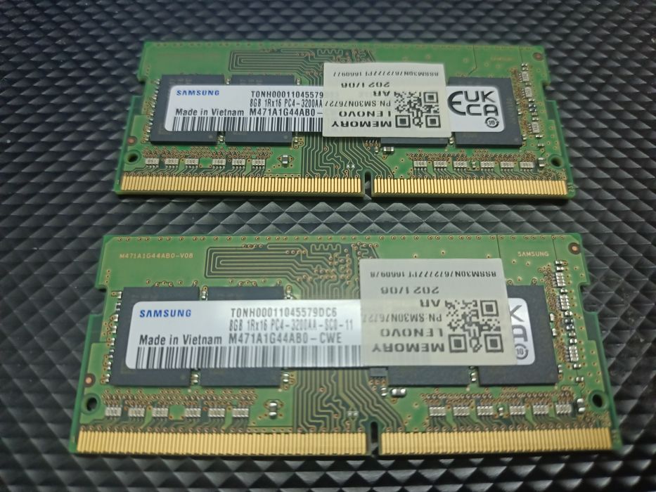 Set 16GB (2x8GB) RAM DDR4 Samsung 3200MHz Laptop (SODIMM)