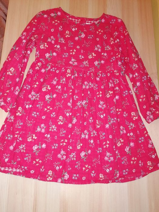 Рокля момиче 3-4 г бледо червена, на цветя LC Waikiki