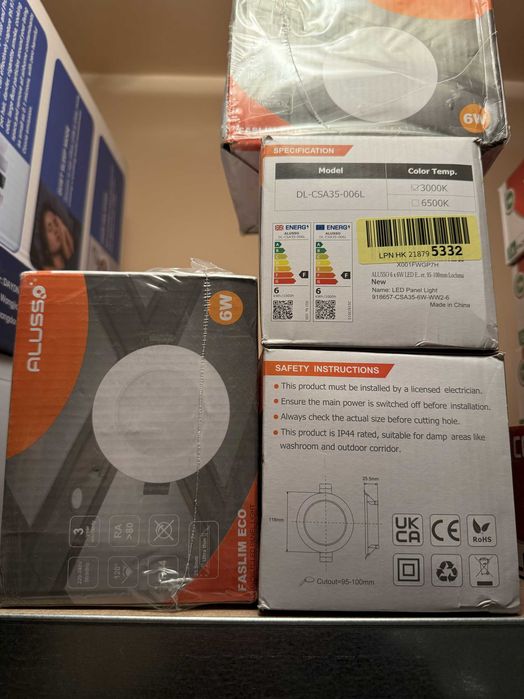 Bec Spot LED Alusso Faslim ECO 6W IP44 95-100mm DL-CSA35-006L 6 bucati