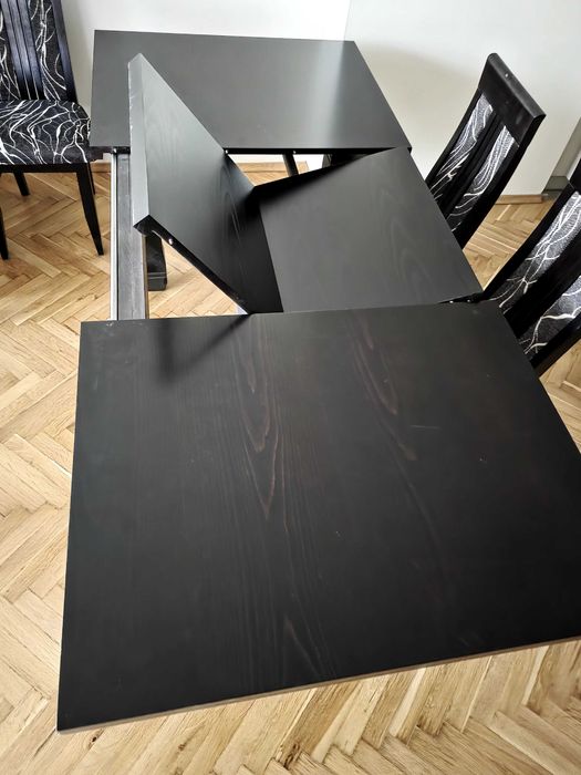 Комплект маса масив разтегателна 140/90, 4бр стола