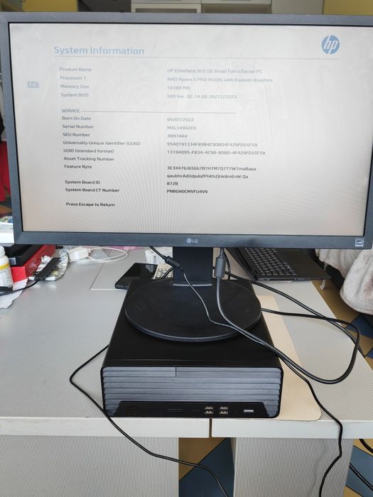 HP Elitedesk 805 G6 SFF Ryzen 5 Pro 4650G,16GB DDR4,3.7GHz,NVMe 256GB