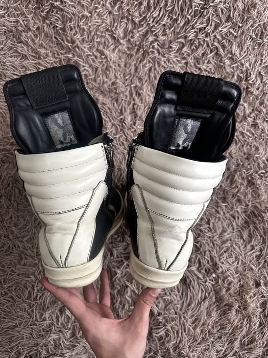 Rick Owens geobasket jumbo laces extended tongue