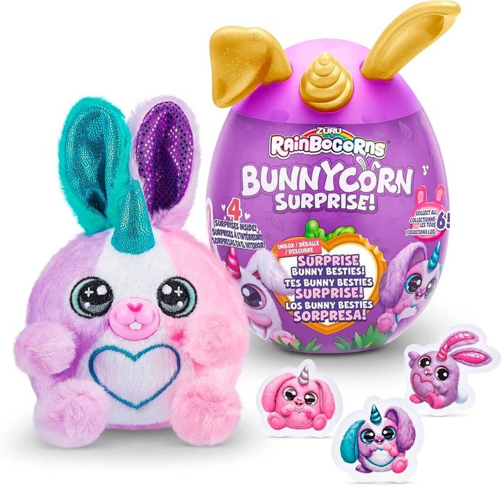 Плюшена играчка Зайче Bon Bon с изненади Zuru Rainbocorns