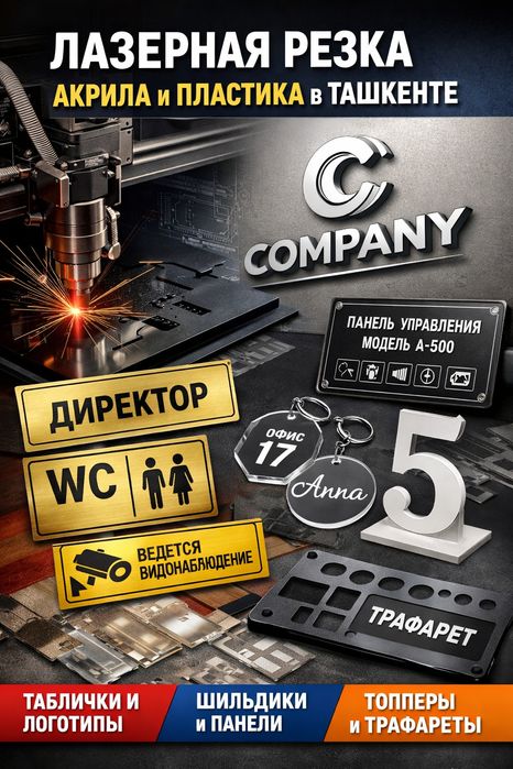 Лазерная резка пластика и акрила для производств и бизнеса