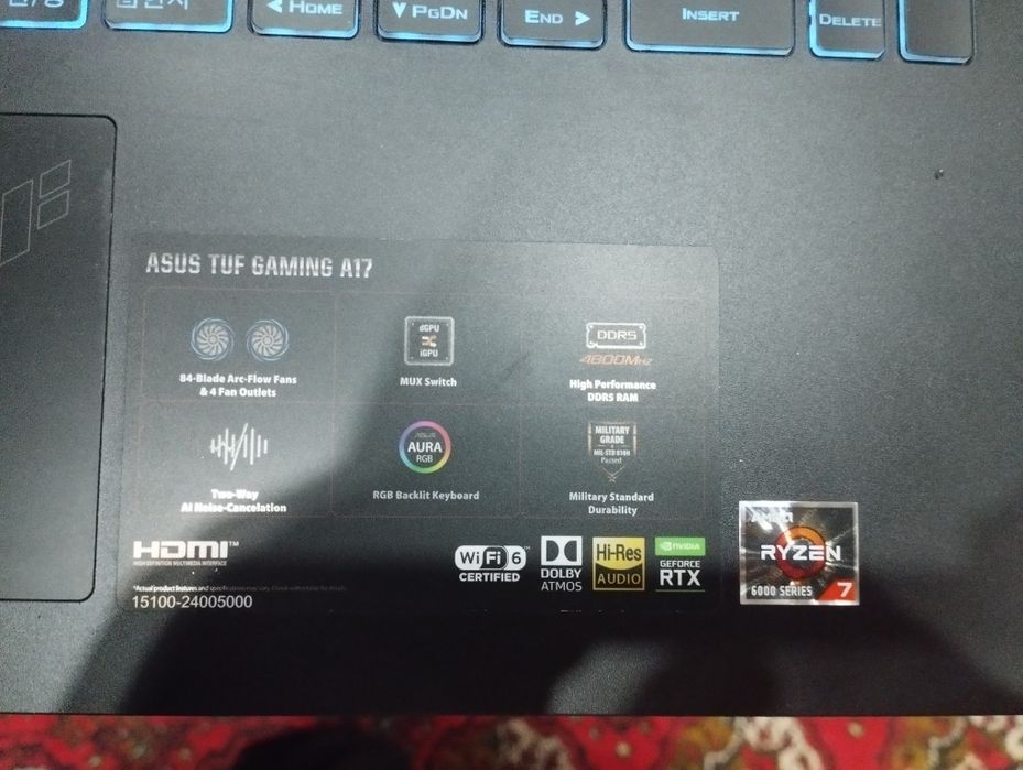 Notebook Asus Tuf Gaming A17