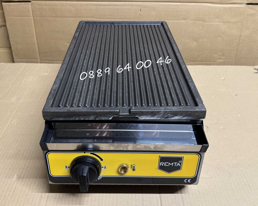 Електрическа Скара Чугунена Плоча Оребрена 31х58см (2,0 kW)-Турска