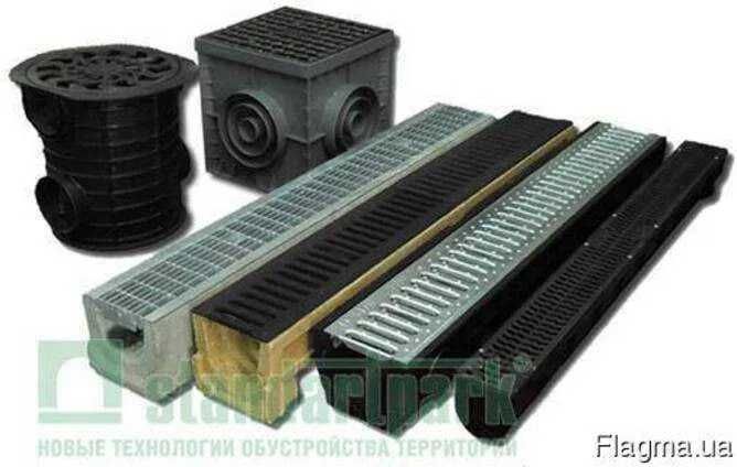 Лоточная система от Стандартпарк ЛОТОК, ВАРОНКИ, ЛЮКИ, бардюры ФЕРГАНА